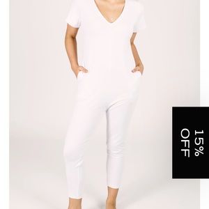 Smash + Tess Romper in Cream Color